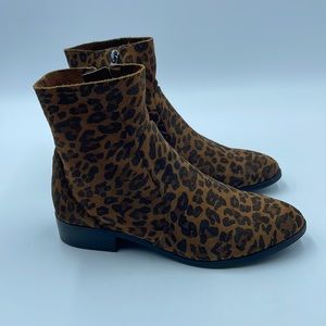 Top shop suede leopard print booties